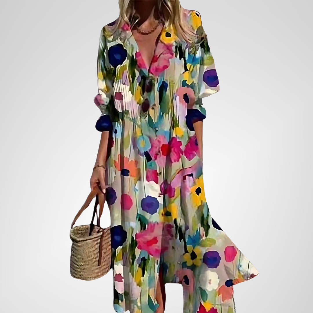 Odessa | Vestido floral colorido