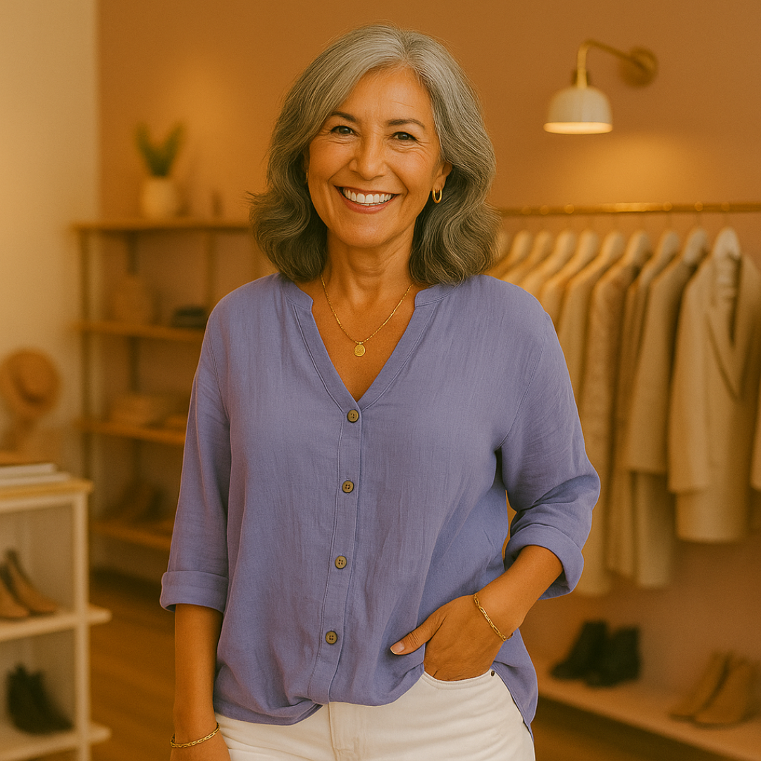 Sanna | Blusa de lino ligera con botones