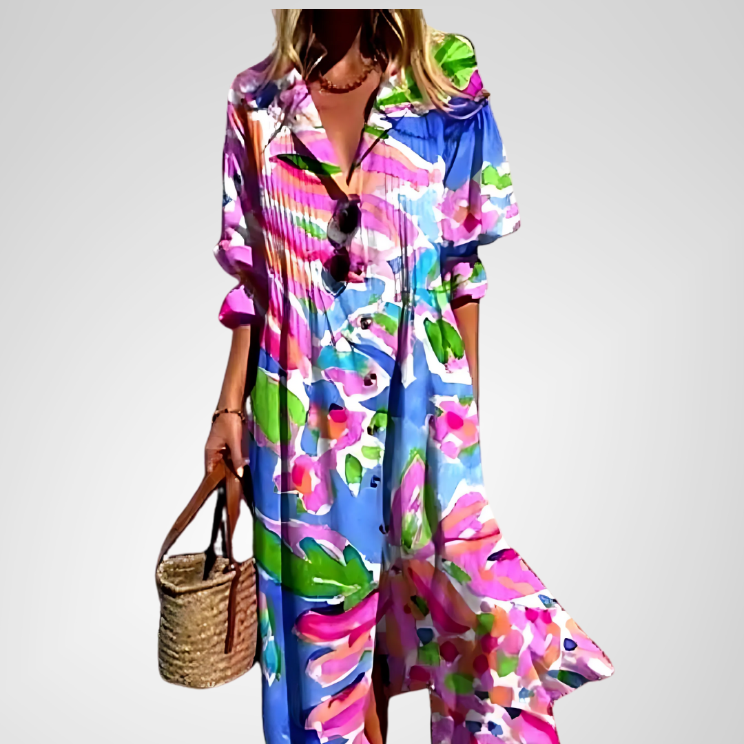 Odessa | Vestido floral colorido