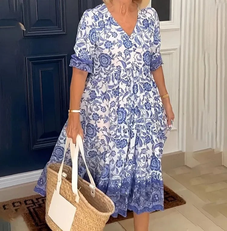 Emily | Robe Bohème À Col V